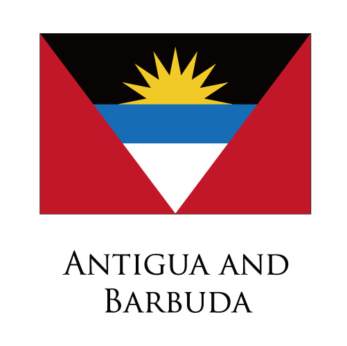 Antigua And Barbuda flag logo vinyl decal